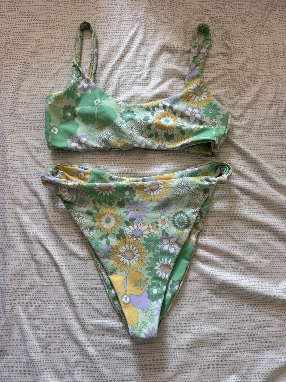 Skatie Green Floral Bikini